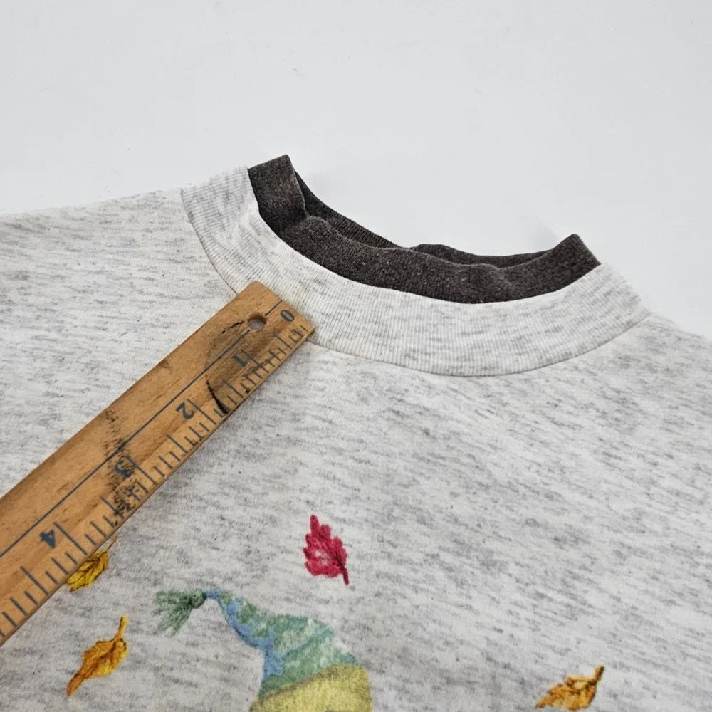 Vintage Basics Whimsy Cat & Dog Sweatshirt Small Autumn Animals Print Teacher - Picture 4 of 8